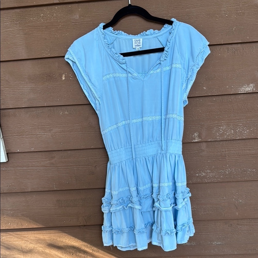 Cake for Dinner Loretta Sky Blue Ruffled TieredDress size medium
